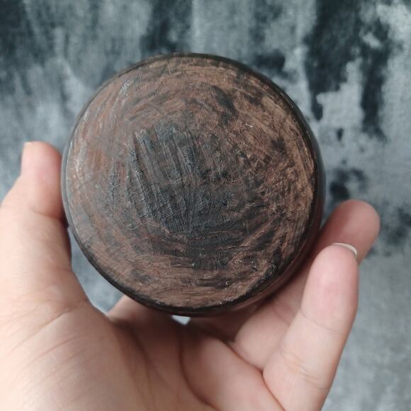 Small Wooden Hand Carved Vase - Picture 4 of 6